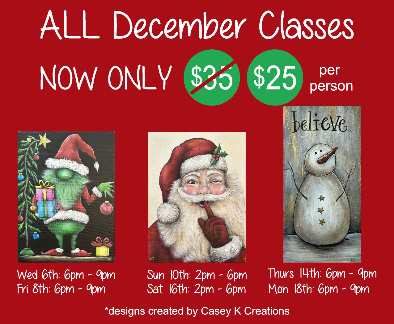 December Classes 2023