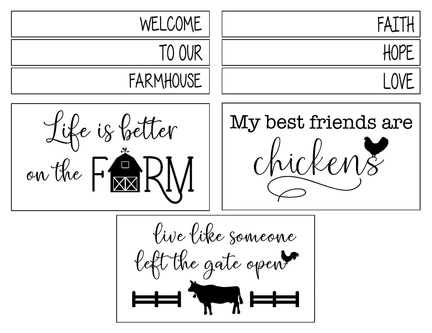 FARMHOUSE SIGN KITS
