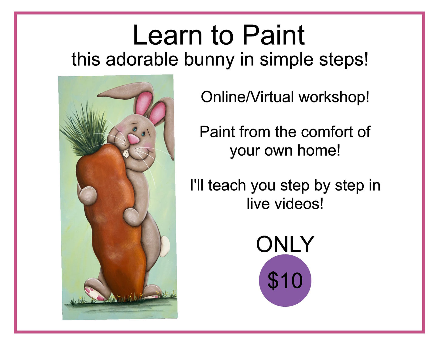 April 3,4 & 5 - MY CARROT - Online/Virtual Workshop