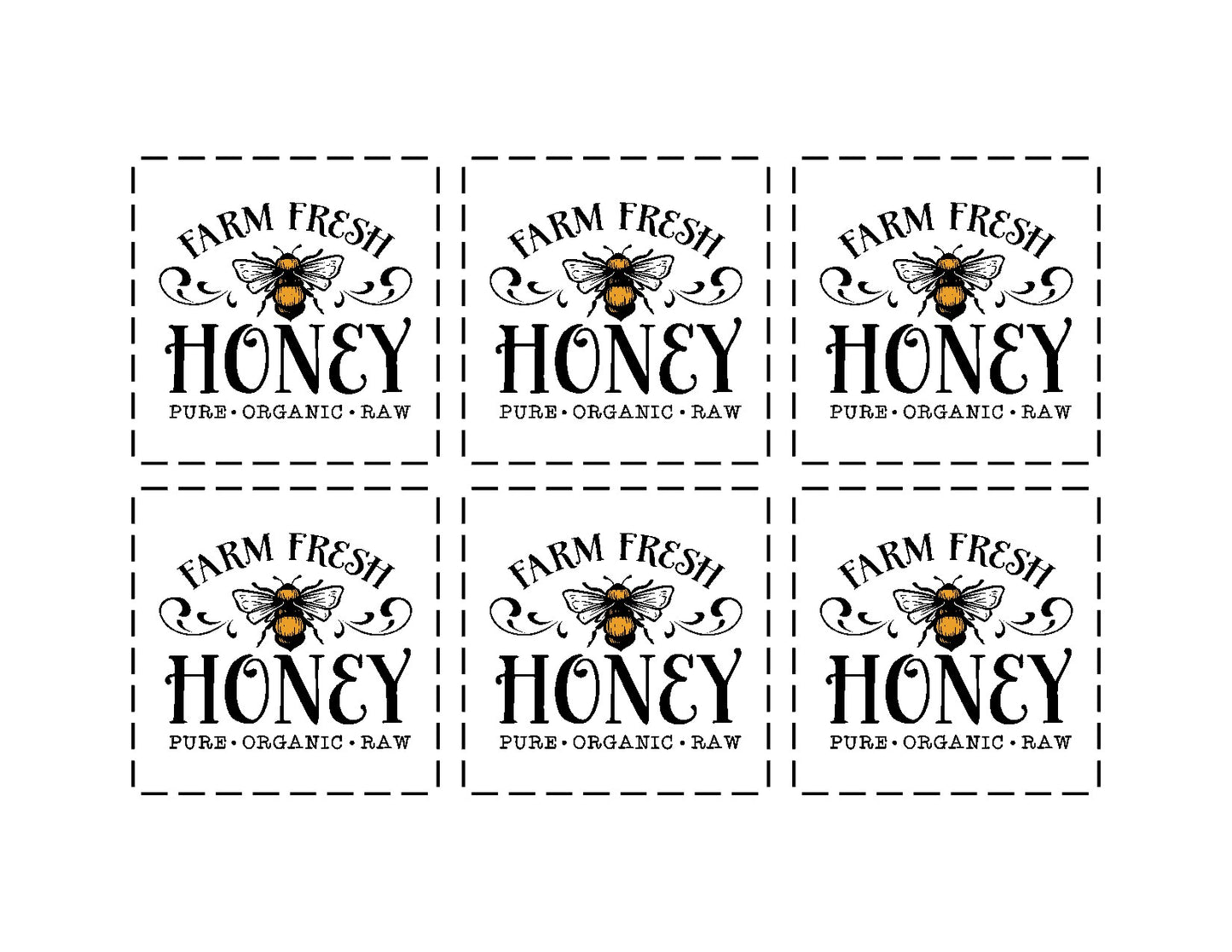 Stencils and Sign Patches for Honey Bee Gnome Set