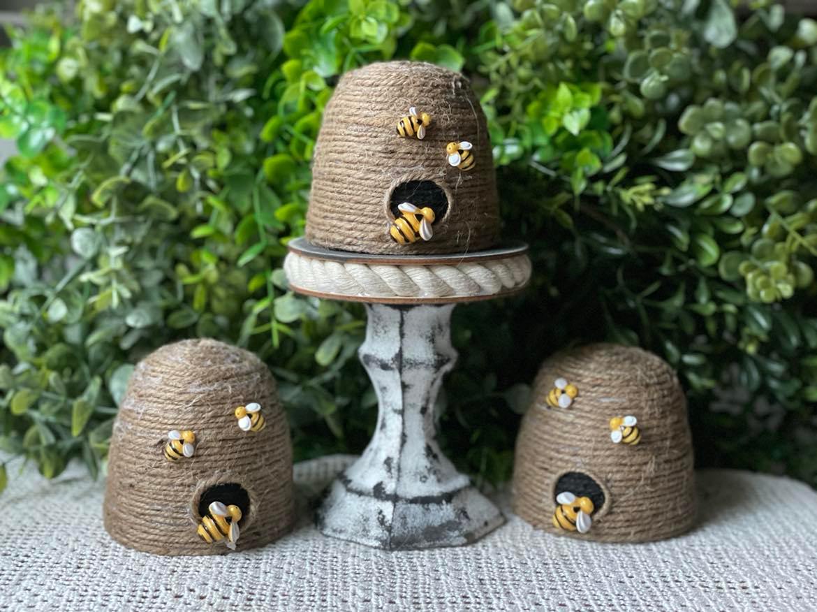 Honey Bee Mini Beehive-Skep